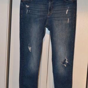 DL 1961 skinny ankle jeans size 32 distressed jean